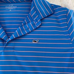 Boys' XL Vineyard Vines Stripe Sankaty Performance Polo